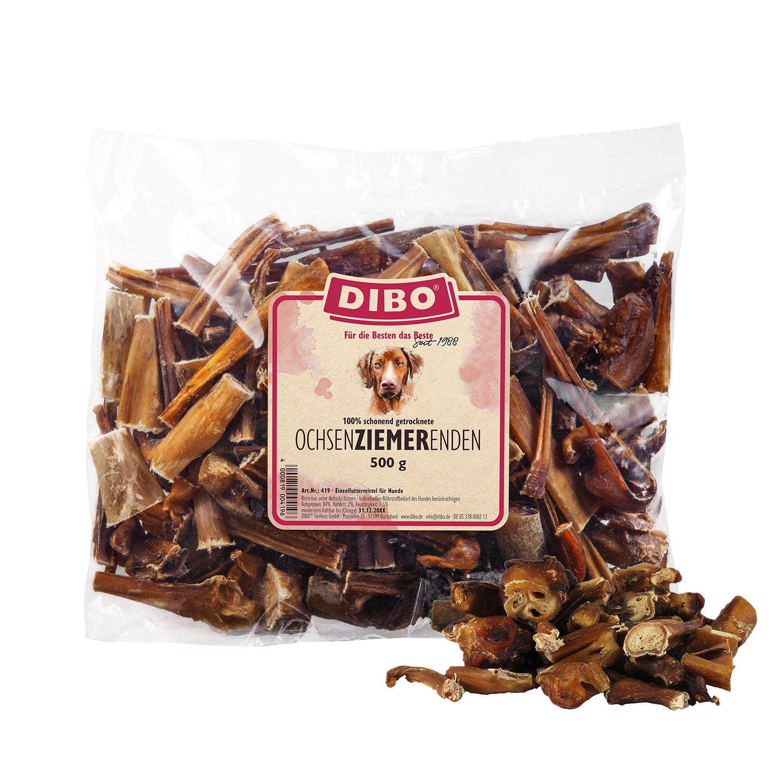 Dibo Ochsenziemerenden getrocknet, 500g