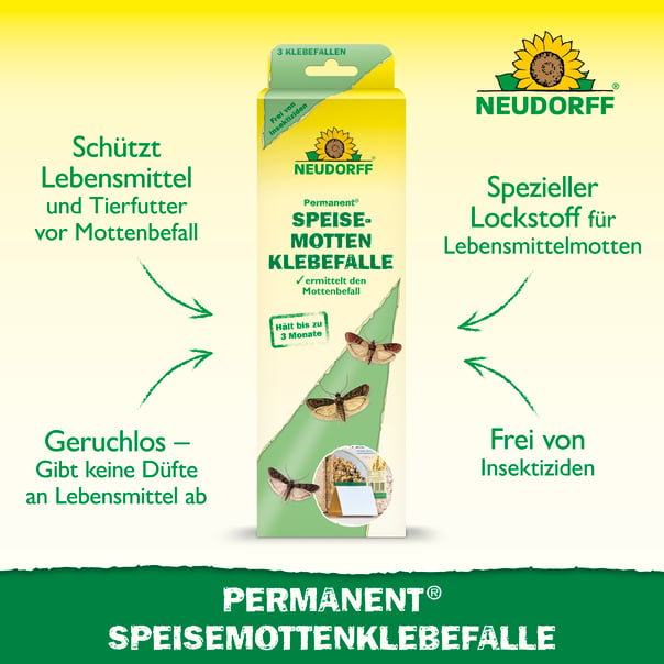 Neudorff Permanent SpeisemottenKlebefalle, 3 Stück Beschreibung