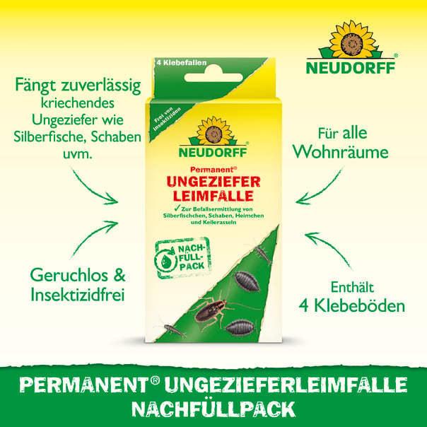 Neudorff Permanent UngezieferLeimFalle Nachfüllpack, 4 Stück Beschreibung