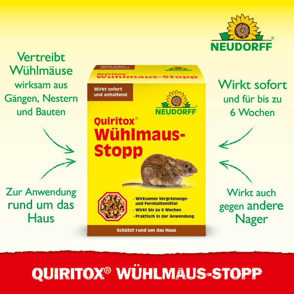 Neudorff Quiritox Wühlmaus-Stopp, 200g Beschreibung