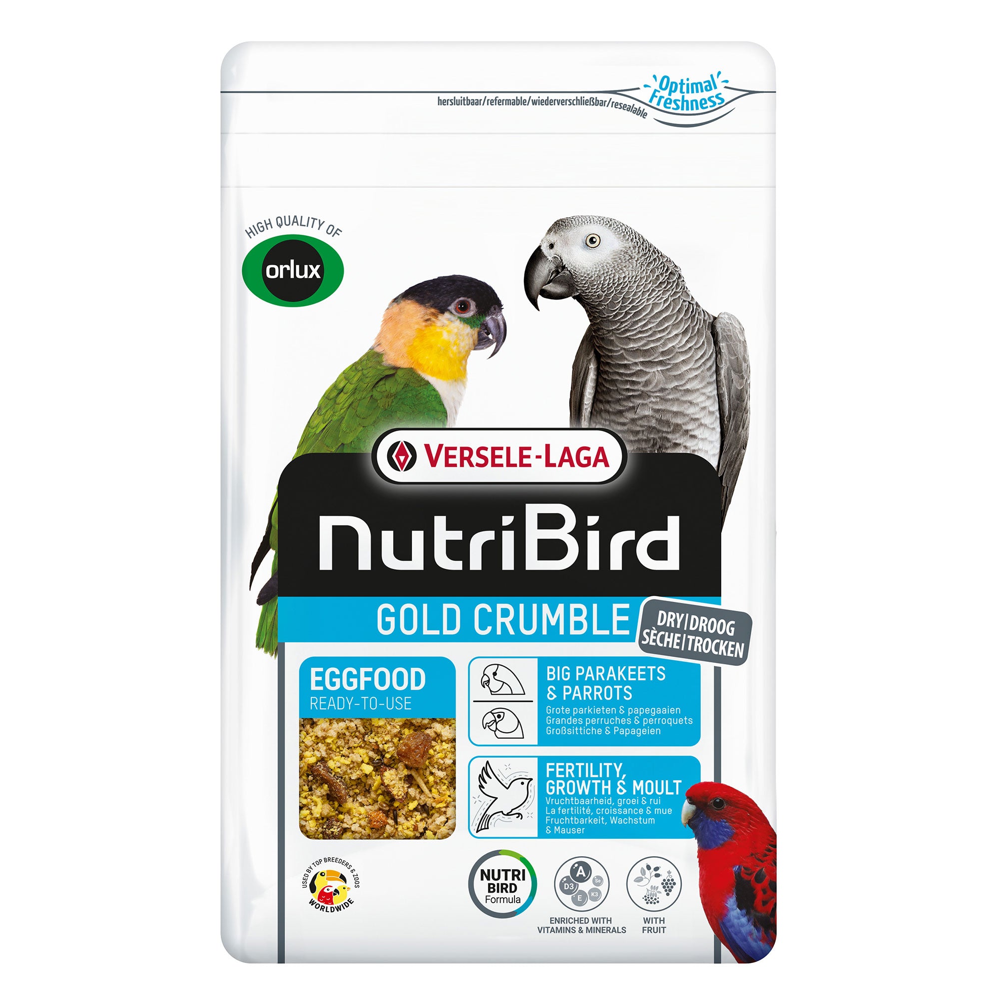 NutriBird Eifutter Trocken Großsittiche & Papageien / 800 g